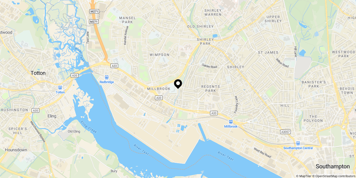 Approximate location of Stanton Road, Regents Park