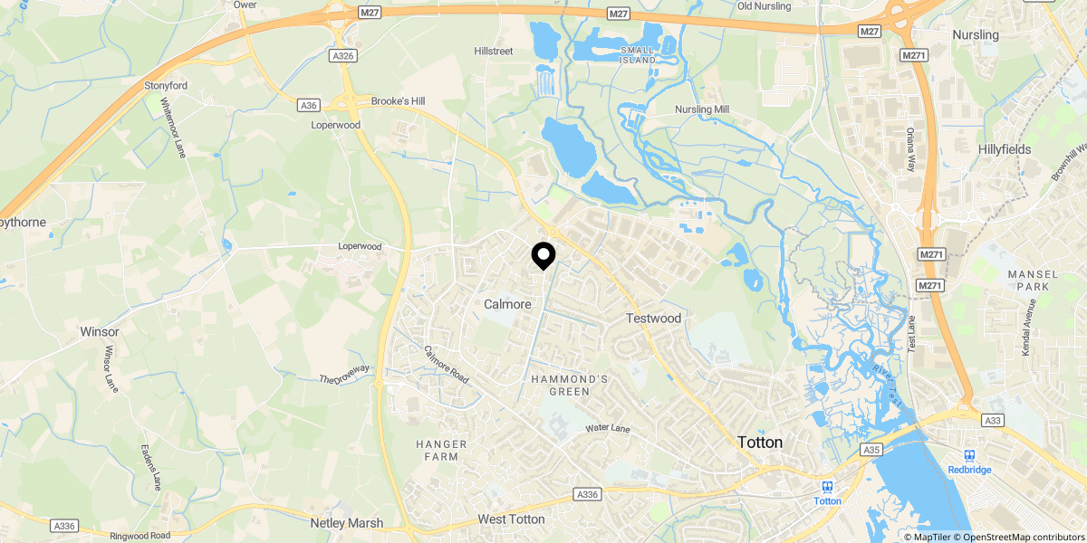 Approximate location of Benbow Gardens, Calmore
