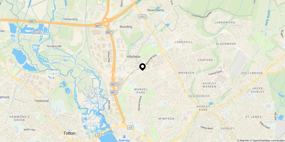 Approximate location of Atherfield Road, Southampton