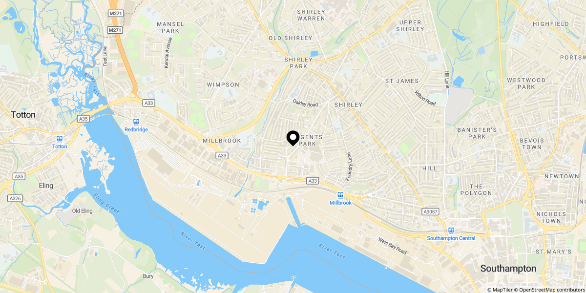 Approximate location of Westfield Road, Regents Park